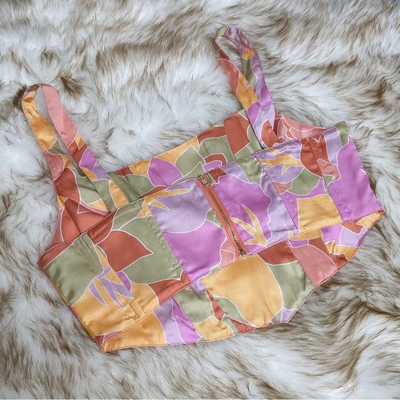 ROWENA CORSET TOP - SAGE MULTI - Picture 4 of 8